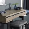 Tivoli Weathered Oak Stool (Dark Grey Fabric)