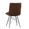 Charlie Studded-Back Dining Chair (Brown)