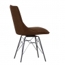 Charlie Studded-Back Dining Chair (Brown)