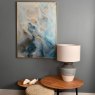 Blue And Gold Marble Effect Glass Wall Art 70x100cm by Libra Blue And Gold Marble Effect Glass Wall Art 70x100cm by Libra
