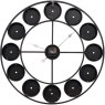 Smarty Iron Clock Roman Numerals Coloured Domed Glass by Libra