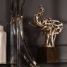 Addo Abstract Elephant Head Sculpture in Silver Resin by Libra