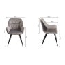Dali Dining Chair (Petrol Blue Velvet) by Bentley Designs