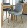 Cezanne Dining Chairs (Petrol Blue Velvet / Matt Gold Leg)