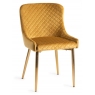 Cezanne Dining Chairs (Mustard Velvet / Matt Gold Leg)