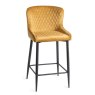 Cezanne Dining Chair (Mustard Velvet) by Bentley Designs