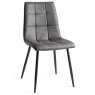 Loft Dining Chair (Dark Grey Faux Leather) by Bentley Designs