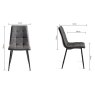 Loft Dining Chair (Petrol Blue Velvet) by Bentley Designs