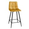 Loft Bar Stool (Mustard Velvet) by Bentley Designs