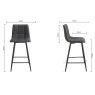 Loft Bar Stool (Mustard Velvet) by Bentley Designs