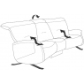 Cygnet Trapezoidal Manual Recliner Sofa (4747-69H) by Himolla