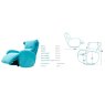 Kim Swivel & Recliner Chair by Fama