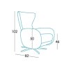 Mondrian Swivel & Recliner Chair by Fama