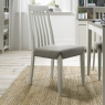 Bergen Grey Washed Slat Back Chair - Titanium Fabric (Sold in Pairs) by Bentley Designs
