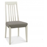 Bergen Grey Washed Slat Back Chair - Titanium Fabric (Sold in Pairs) by Bentley Designs
