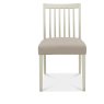 Bergen Grey Washed Low Slat Back Chair - Grey Bonded Leather (Sold in Pairs)