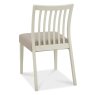 Bergen Grey Washed Low Slat Back Chair - Grey Bonded Leather (Sold in Pairs)