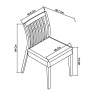 Bergen Grey Washed Low Slat Back Chair - Grey Bonded Leather (Sold in Pairs)