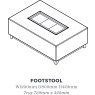 Atlanta Table Stool (Rectangle) by Meridian Upholstery