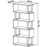 Tivoli Weathered Oak Open Display Unit