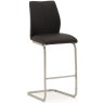 Pair of Irma Bar Stools (Black & Brushed Steel)