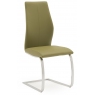 Pair of Elis Dining Chairs (Olive & Chrome)
