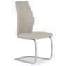 Elis Dining Chair (Taupe & Chrome)