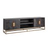 Blackbone 200cm TV Unit (Brass Collection) by Richmond Interiors