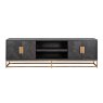 Blackbone 200cm TV Unit (Brass Collection) by Richmond Interiors