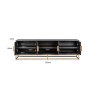 Blackbone 200cm TV Unit (Brass Collection) by Richmond Interiors