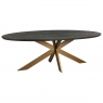Blackbone 230cm Oval Dining Table (Brass Collection) by Richmond Interiors