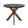 Blackbone 130cm Oval Dining Table (Brass Collection) by Richmond Interiors