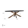 Blackbone 130cm Oval Dining Table (Brass Collection) by Richmond Interiors