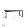 Blackbone 220 x 100cm Dining Table (Brass Collection) by Richmond Interiors