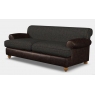 Nevis Petit Sofa (Option A - Hide with Harris Tweed Seat & Back Cushions) by Tetrad Harris Tweed