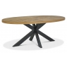 Ellipse Rustic Oak 6 Seater Oval Dining Table