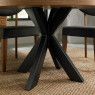 Ellipse Rustic Oak 125cm Round Dining Table
