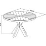 Ellipse Rustic Oak 125cm Round Dining Table