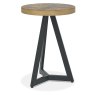 Ellipse Rustic Oak Round Lamp Table