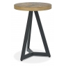 Ellipse Rustic Oak Round Lamp Table by Bentley Designs