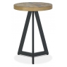 Ellipse Rustic Oak Round Lamp Table