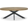 Ellipse Rustic Oak Oval Coffee Table