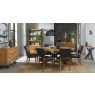 Ellipse Rustic Oak Round Wall Mirror