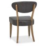 Ellipse Rustic Oak Upholstered Chairs (Old West Vintage Fabric)