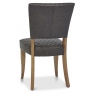 Ellipse Rustic Oak 'Logan' Upholstered Chairs (Old West Vintage Fabric)