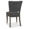 Ellipse Fumed Oak 'Logan' Upholstered Chairs (Dark Grey Fabric)