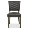 Ellipse Fumed Oak 'Logan' Upholstered Chairs (Old West Vintage Fabric)