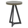Ellipse Fumed Oak Round Lamp Table