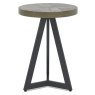 Ellipse Fumed Oak Round Lamp Table