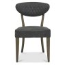 Ellipse Fumed Oak Upholstered Chairs (Dark Grey Fabric)